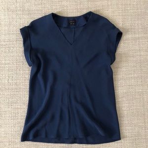 Blue Theory V neck silk top